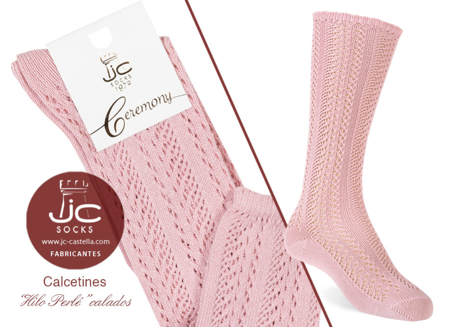 relajado Fracción Influencia Calcetines calados altos niña- JC Castellà fabricantes calcetines España